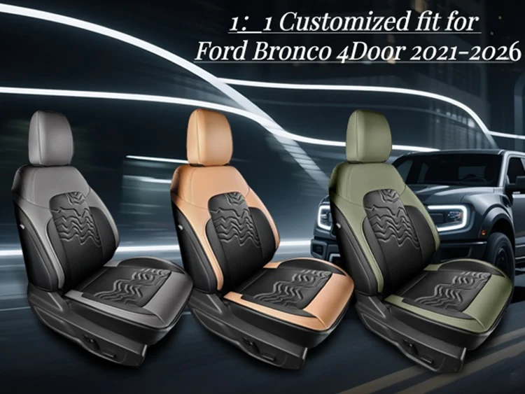 Customized Fit Ford Bronco Seat Cover 4 Door